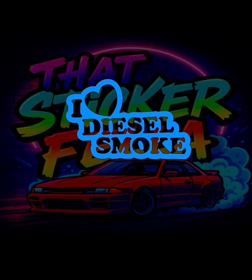 I love diesel smoke sticker