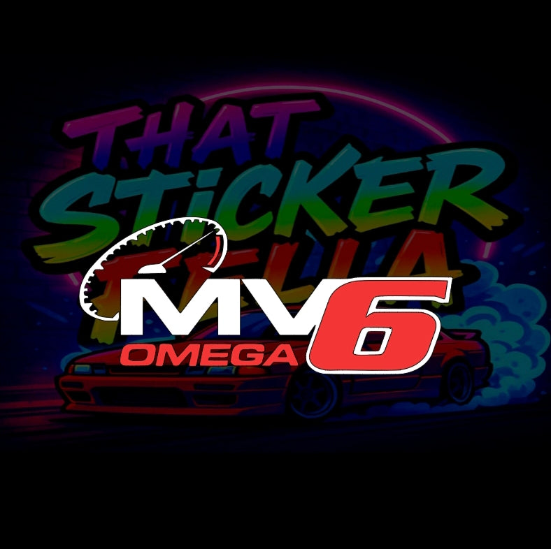 Mv6 omega windscreen sticker