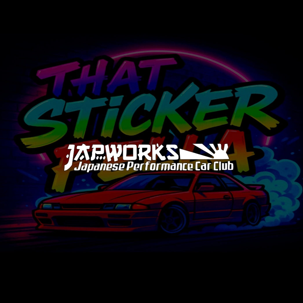 Japworks windscreen sticker