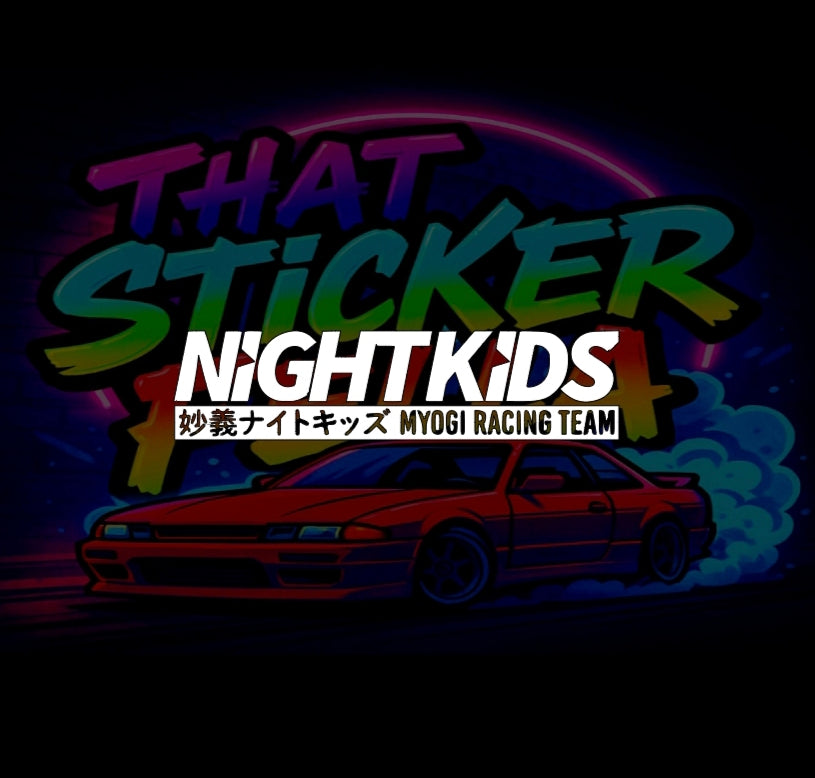 Night kids windscreen sticker