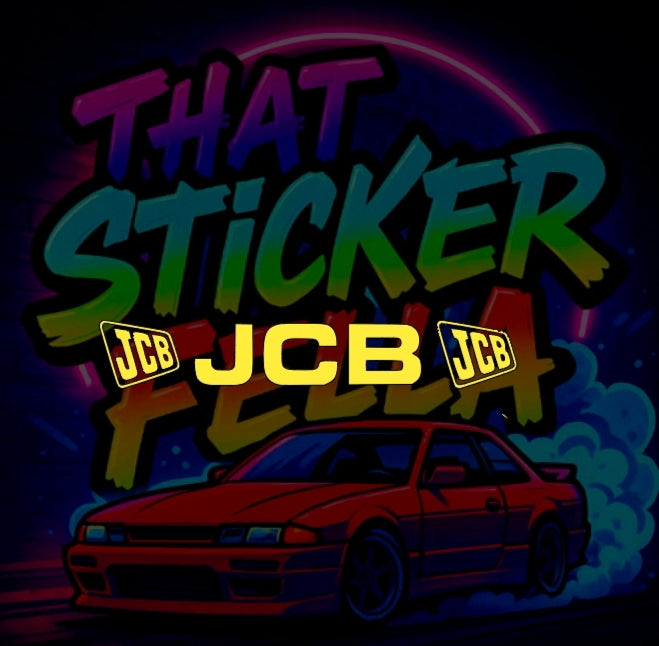 JCB windscreen sticker