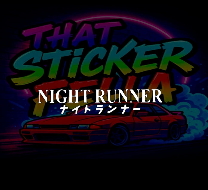 Night runner windscreen sticker