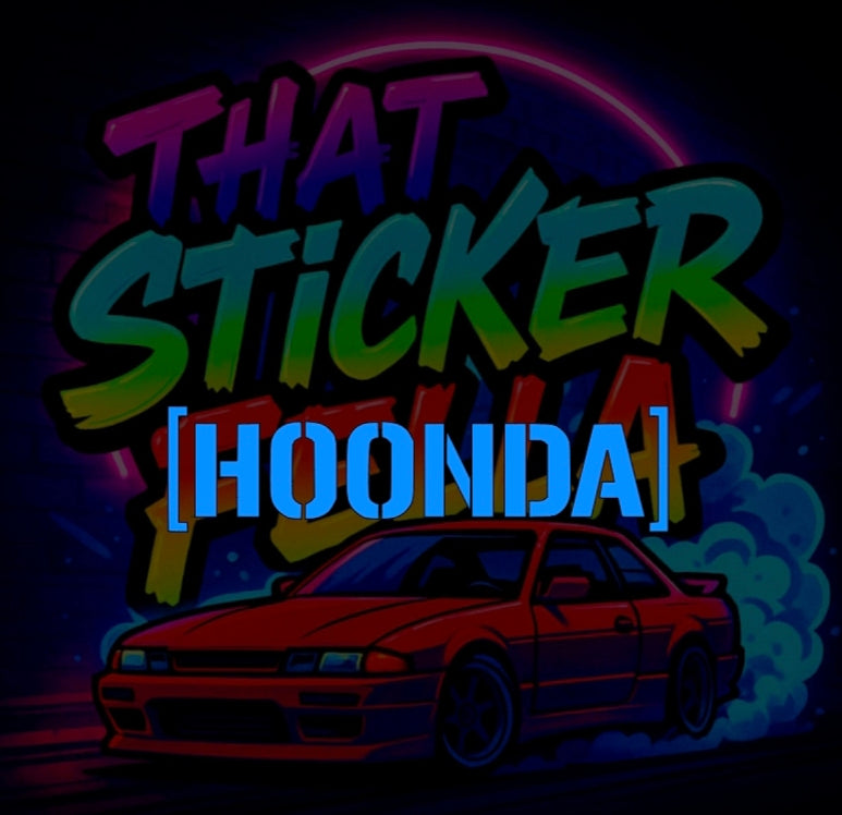Hoonda windscreen sticker