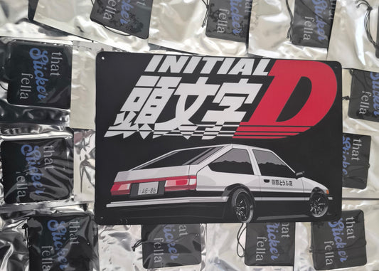 Initial d Toyota twincam metal sign