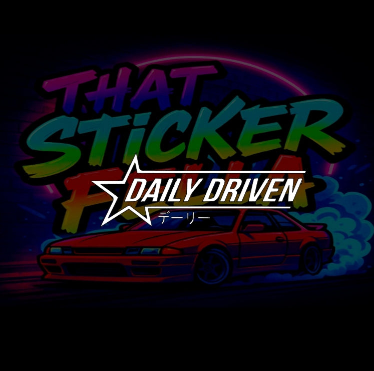Daily driven window sticker