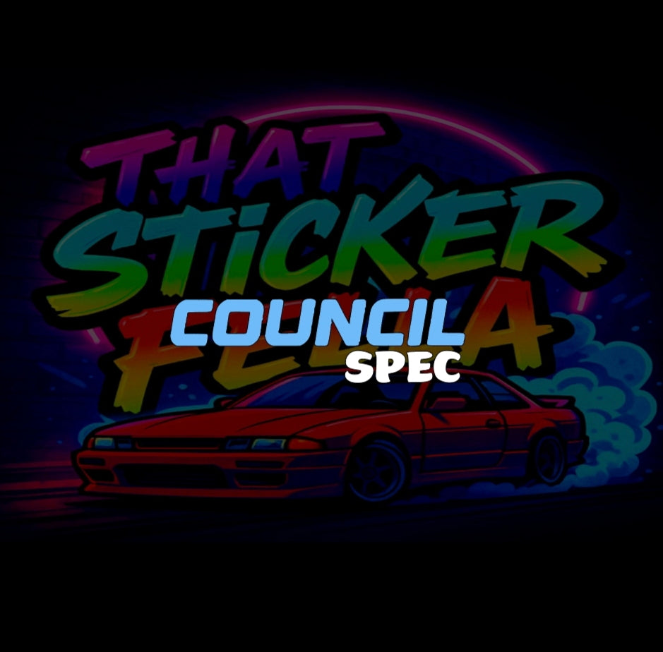 Council spec windscreen sticker