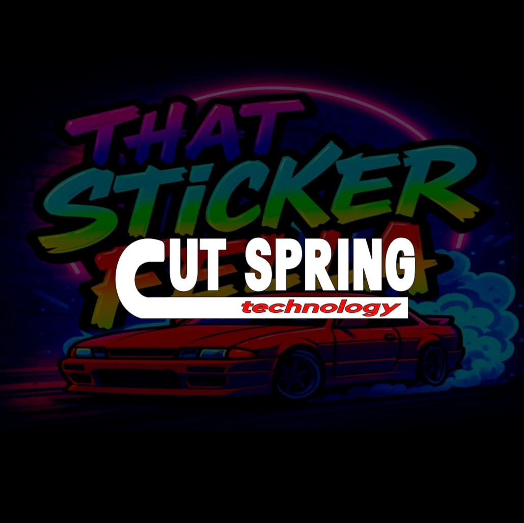 Cut spring technology windscreen sticker