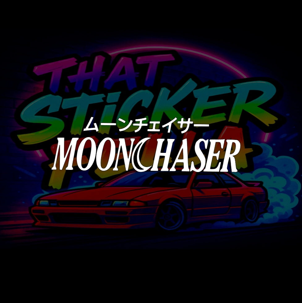 Moon chaser windscreen sticker