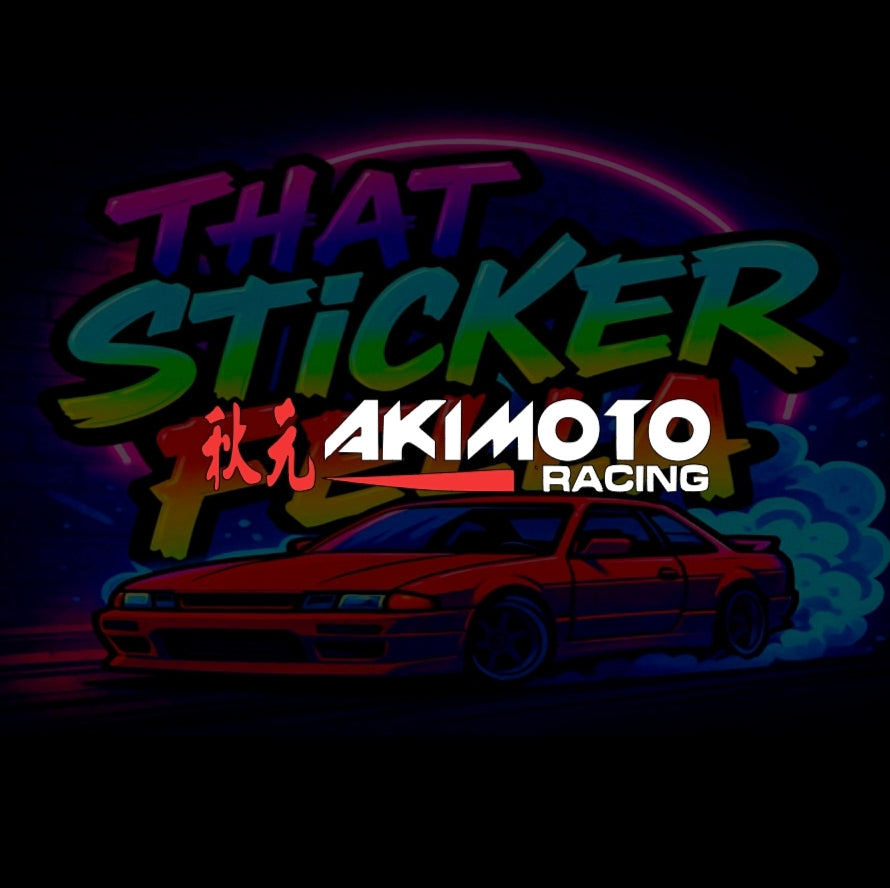 Akimoto racing windscreen sticker
