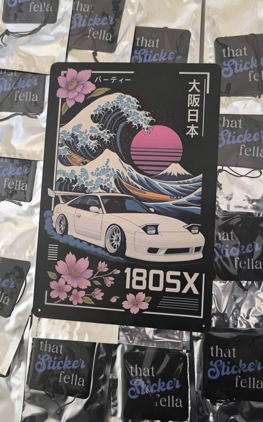 Nissan 180sx metal sign