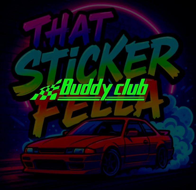Buddy club window sticker