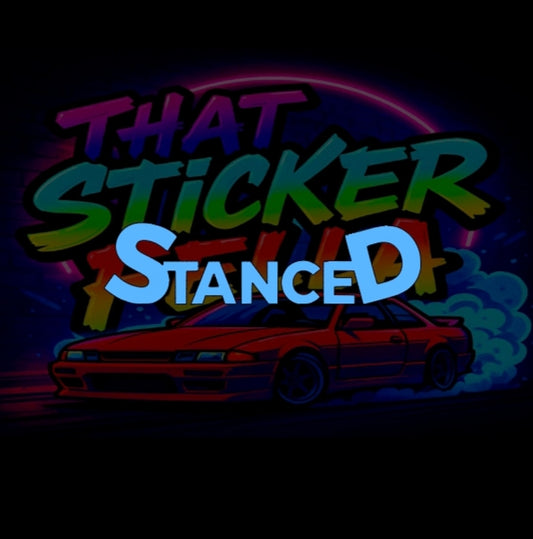 Stanced windscreen sticker