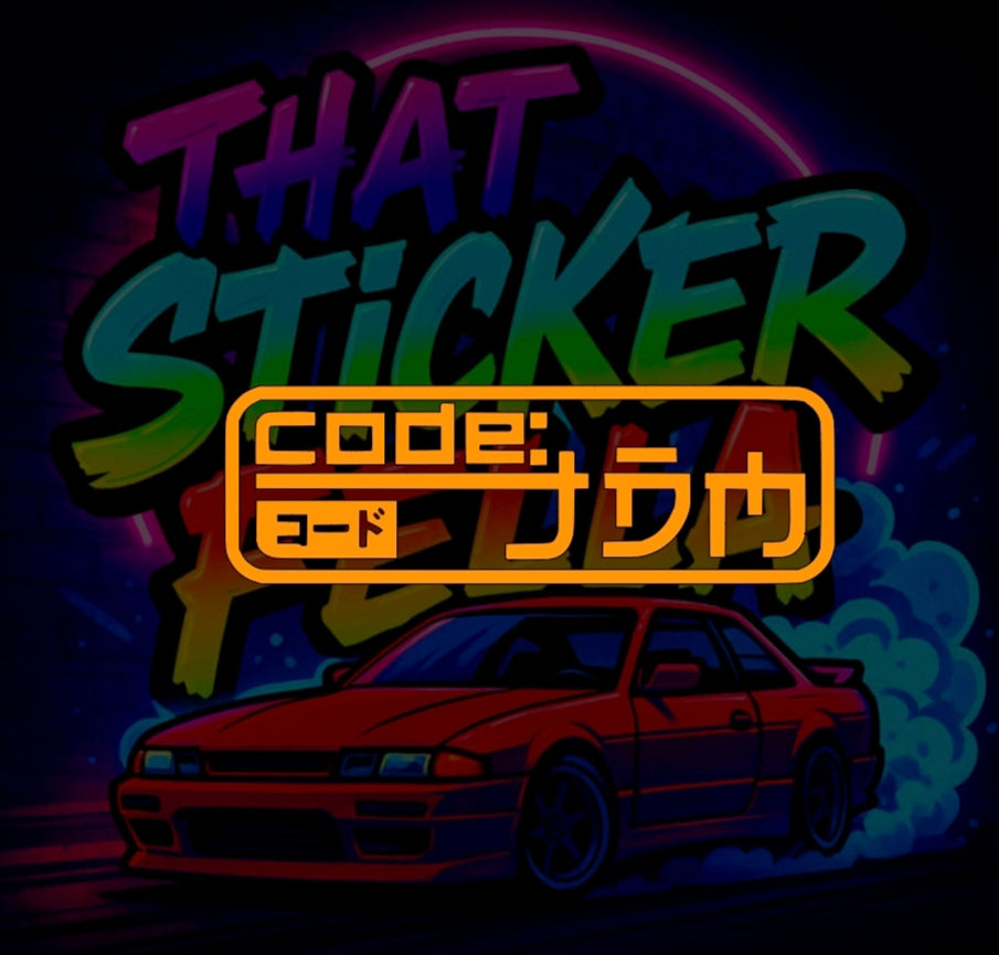 Code jdm window sticker