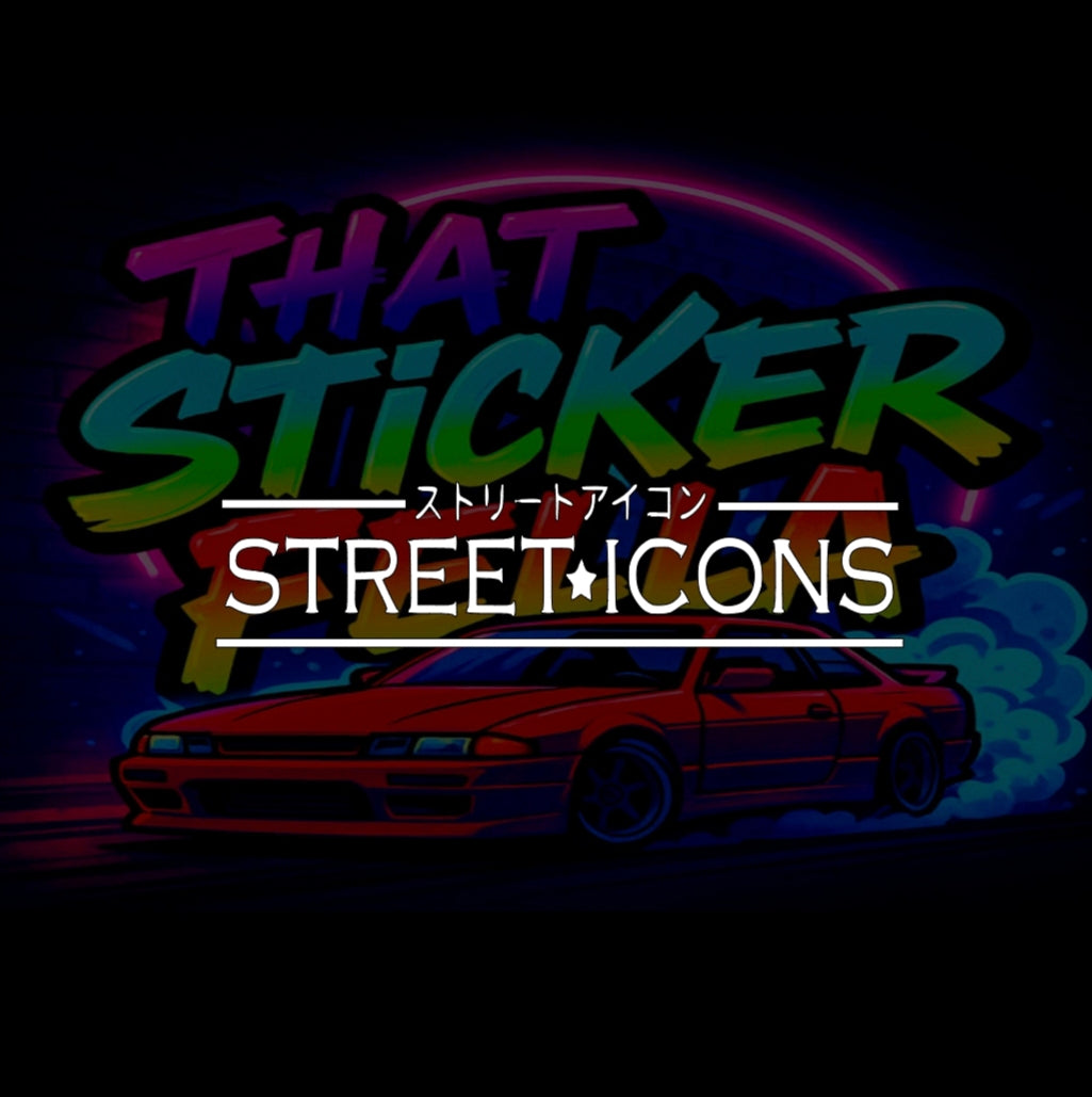 Street icons window sticker