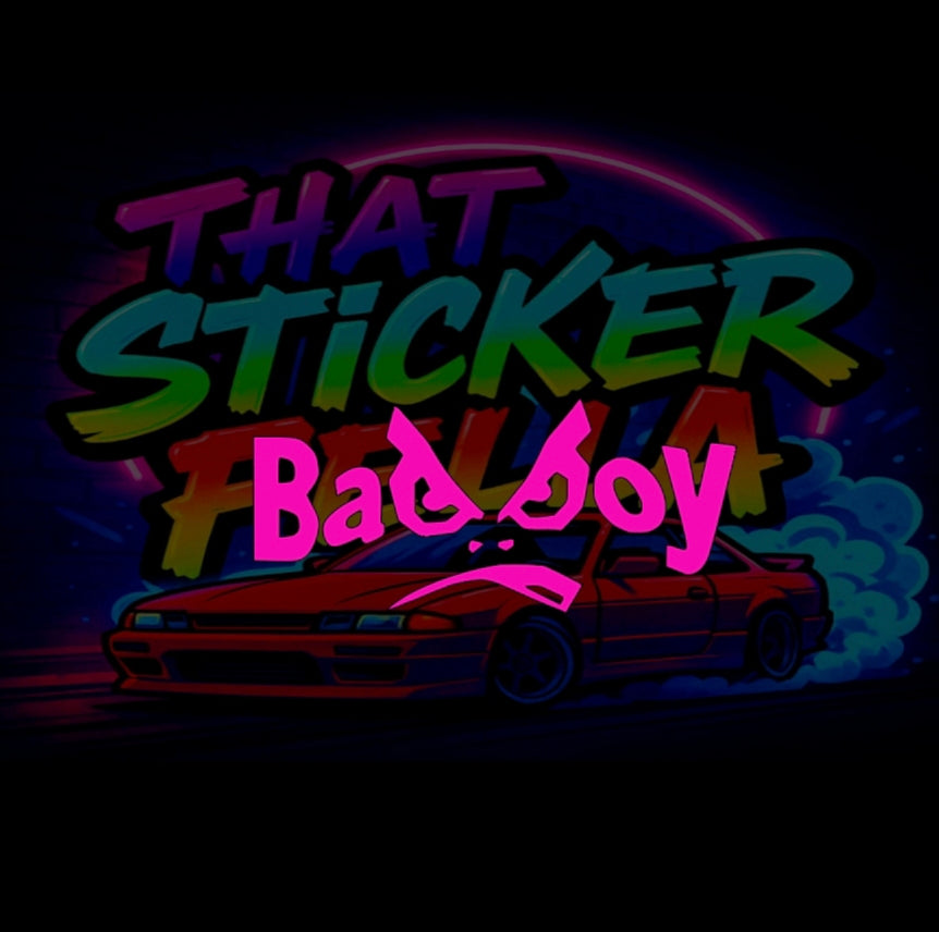 Bad boy windscreen sticker