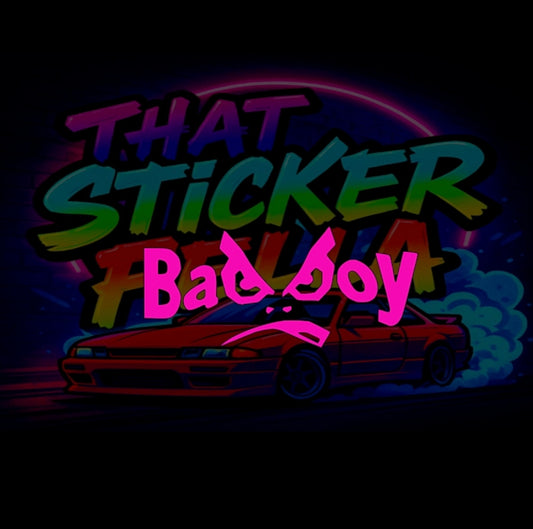 Bad boy windscreen sticker